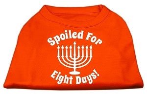 Hanukkah Spoiled for 8 Days Screen Print Shirt in Many Colors - Posh Puppy Boutique