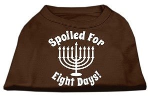 Hanukkah Spoiled for 8 Days Screen Print Shirt in Many Colors - Posh Puppy Boutique