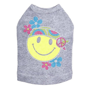 Happy Face Hippy Dog Tank - Many Colors - Posh Puppy Boutique