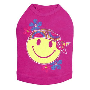 Happy Face Hippy Dog Tank - Many Colors - Posh Puppy Boutique