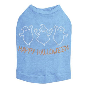 Happy Halloween Ghost Rhinestones Tank Top - Many Colors - Posh Puppy Boutique