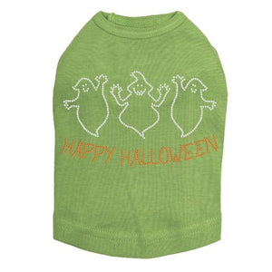 Happy Halloween Ghost Rhinestones Tank Top - Many Colors - Posh Puppy Boutique