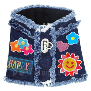 Happy Hippy Denim Harness Vest in 3 Colors - Posh Puppy Boutique