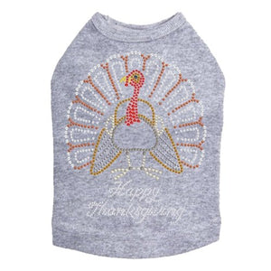 Happy Thanksgiving Turkey #2 Tank in Many Colors - Posh Puppy Boutique