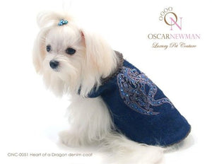 Heart of a Dragon Denim Coat - Posh Puppy Boutique