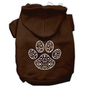 Henna Paw Screen Print Dog Hoodie - Posh Puppy Boutique