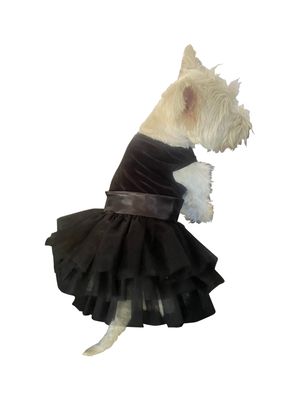 Holiday Party Girl Black Velvet Fufu Tutu - Posh Puppy Boutique