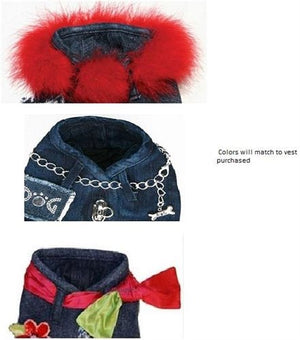 Hollywood Vest with Strawberry Patch - Three Collar Styles - Posh Puppy Boutique