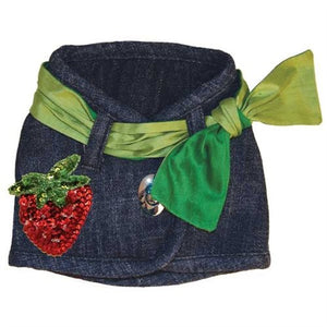 Hollywood Vest with Strawberry Patch - Three Collar Styles - Posh Puppy Boutique