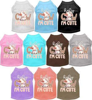 Holy Cow, I'm Cute Screen Print Dog Shirt in Many Colors - Posh Puppy Boutique