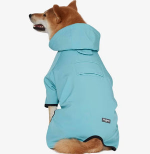 Hooded Softshell Waterproof Jacket in Blue Turquoise - Posh Puppy Boutique