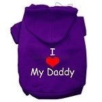 I Love My Daddy Screen Print Pet Hoodie - Many Colors - Posh Puppy Boutique