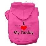 I Love My Daddy Screen Print Pet Hoodie - Many Colors - Posh Puppy Boutique