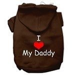 I Love My Daddy Screen Print Pet Hoodie - Many Colors - Posh Puppy Boutique