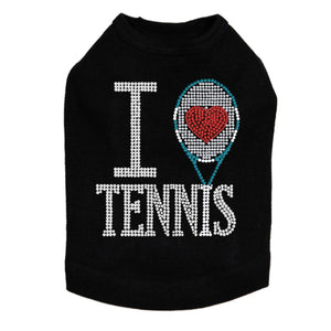 I Love Tennis Rhinestone Tank - Many Colors - Posh Puppy Boutique