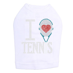 I Love Tennis Rhinestone Tank - Many Colors - Posh Puppy Boutique