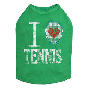 I Love Tennis Rhinestone Tank - Many Colors - Posh Puppy Boutique