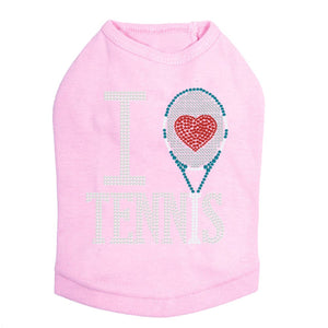 I Love Tennis Rhinestone Tank - Many Colors - Posh Puppy Boutique