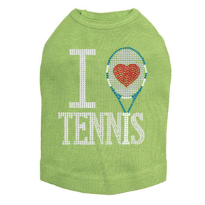 I Love Tennis Rhinestone Tank - Many Colors - Posh Puppy Boutique