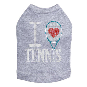 I Love Tennis Rhinestone Tank - Many Colors - Posh Puppy Boutique