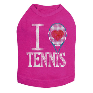 I Love Tennis Rhinestone Tank - Many Colors - Posh Puppy Boutique