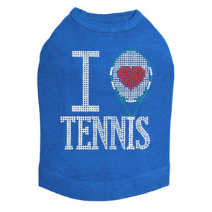 I Love Tennis Rhinestone Tank - Many Colors - Posh Puppy Boutique