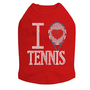 I Love Tennis Rhinestone Tank - Many Colors - Posh Puppy Boutique