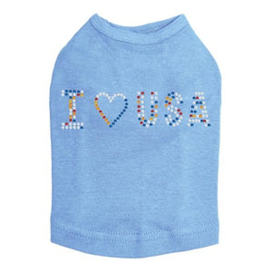 I Love USA Rhinestone Tank - Many Colors - Posh Puppy Boutique