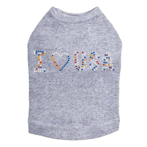 I Love USA Rhinestone Tank - Many Colors - Posh Puppy Boutique