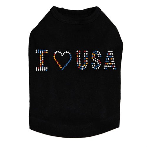 I Love USA Rhinestone Tank - Many Colors