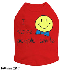 I Make People Smile (Boy) Dog Tank Many Colors - Posh Puppy Boutique