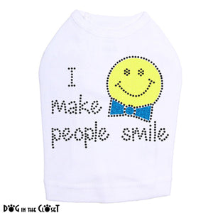 I Make People Smile (Boy) Dog Tank Many Colors - Posh Puppy Boutique