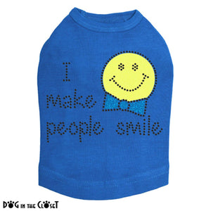 I Make People Smile (Boy) Dog Tank Many Colors - Posh Puppy Boutique