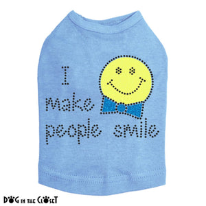 I Make People Smile (Boy) Dog Tank Many Colors - Posh Puppy Boutique