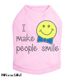 I Make People Smile (Boy) Dog Tank Many Colors - Posh Puppy Boutique