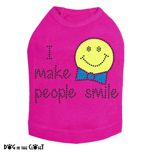 I Make People Smile (Boy) Dog Tank Many Colors - Posh Puppy Boutique