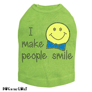 I Make People Smile (Boy) Dog Tank Many Colors - Posh Puppy Boutique