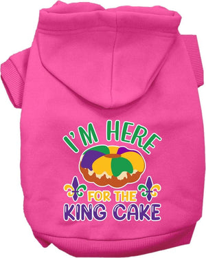 I'm Here For The King Cake Screen Print Hoodie in Many Colors - Posh Puppy Boutique