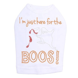 Im Just Here for the Boos Rhinestones Tank Top - Many Colors - Posh Puppy Boutique