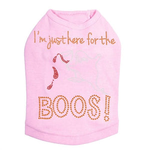 Im Just Here for the Boos Rhinestones Tank Top - Many Colors - Posh Puppy Boutique