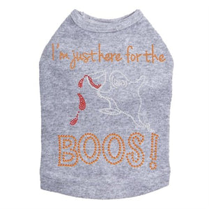 Im Just Here for the Boos Rhinestones Tank Top - Many Colors - Posh Puppy Boutique