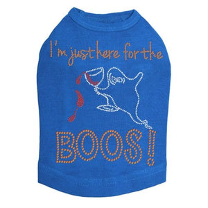 Im Just Here for the Boos Rhinestones Tank Top - Many Colors - Posh Puppy Boutique