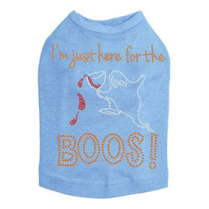 Im Just Here for the Boos Rhinestones Tank Top - Many Colors - Posh Puppy Boutique