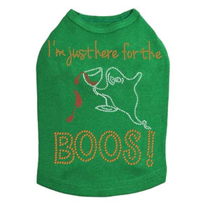 Im Just Here for the Boos Rhinestones Tank Top - Many Colors - Posh Puppy Boutique