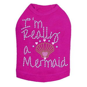 I'm Really A Mermaid Dog Tank - Many Colors - Posh Puppy Boutique