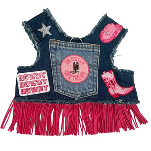 In Dolly We Trust Cowgirl Fringe Up - Cycled Harness - Posh Puppy Boutique