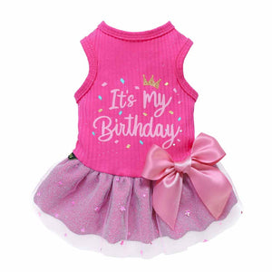It's My Birthday Glitter Dress - Posh Puppy Boutique