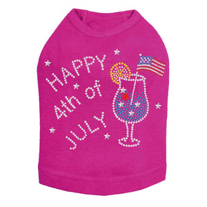 July 4th Cocktail Rhinestone Tank - Many Colors - Posh Puppy Boutique