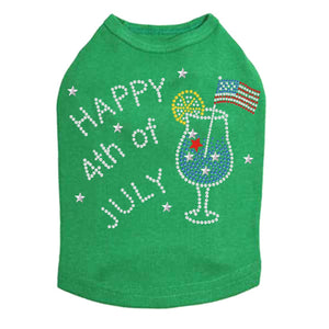 July 4th Cocktail Rhinestone Tank - Many Colors - Posh Puppy Boutique