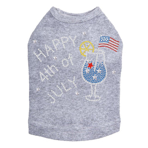 July 4th Cocktail Rhinestone Tank - Many Colors - Posh Puppy Boutique